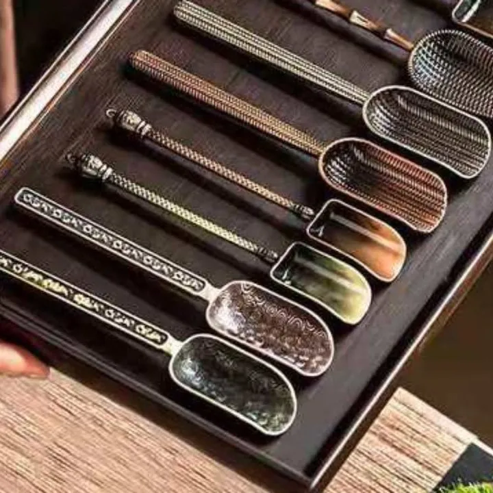 6 pcs masala spoon Antique green colour